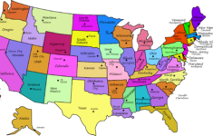 Clipart United States Map With Capitals And State Names