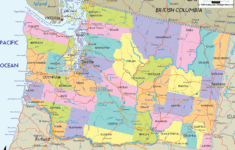 Detailed Political Map Of Washington State Ezilon Maps