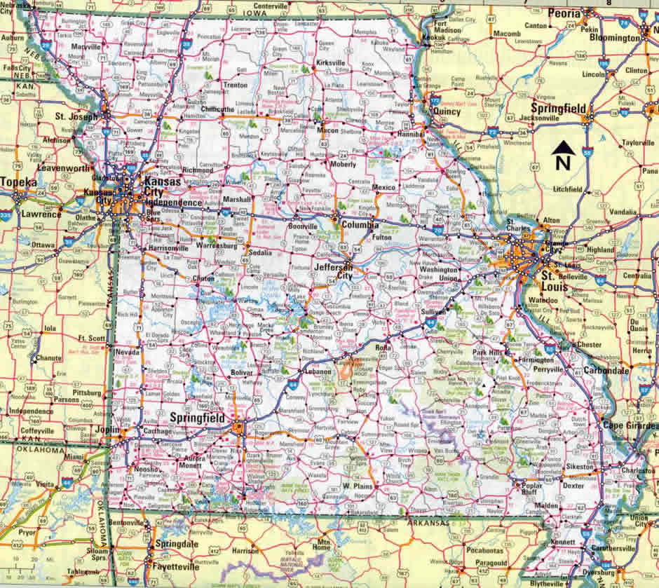 Missouri Map And Missouri Satellite Images
